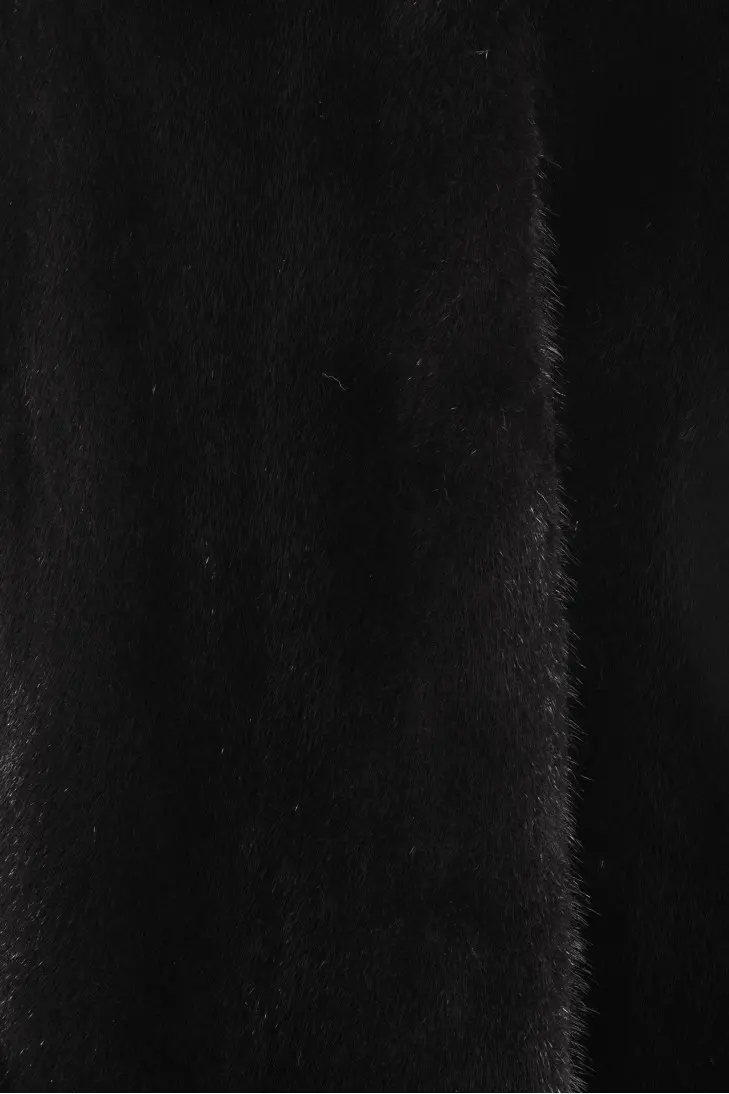 Длинная черная шуба из норки NAFA - фото 7