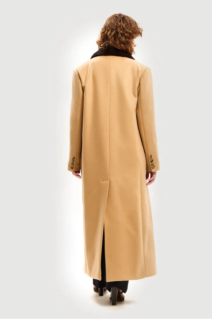 Длинная шуба из норки Loropiana с английским воротником - фото 3
