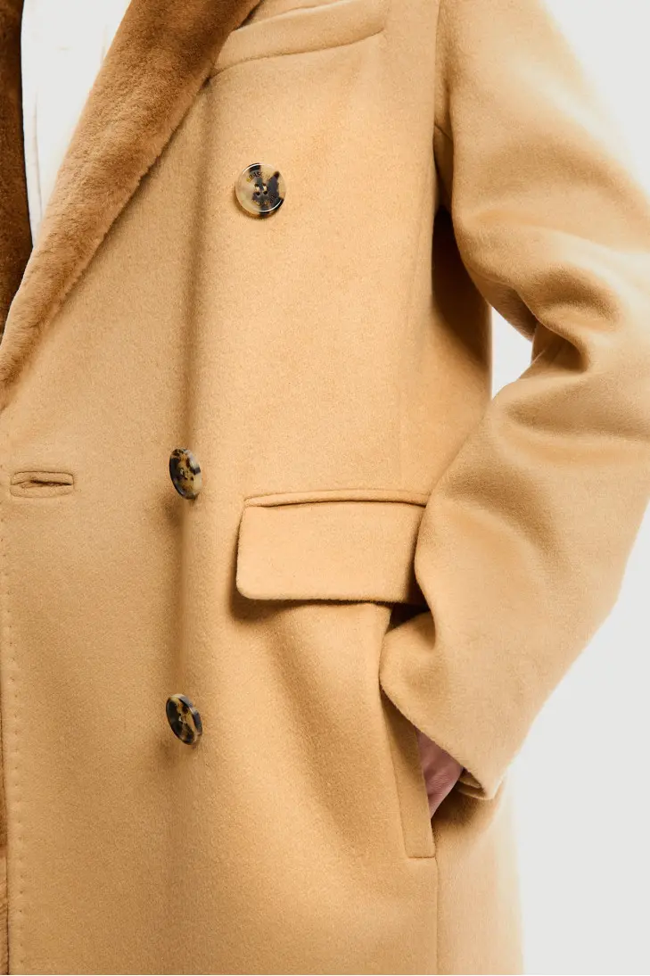 Длинная шуба из норки Loropiana с английским воротником - фото 4