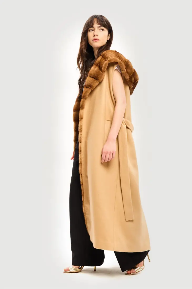 Жилет из кашемира Loropiana и стриженной норки в пол - фото 2