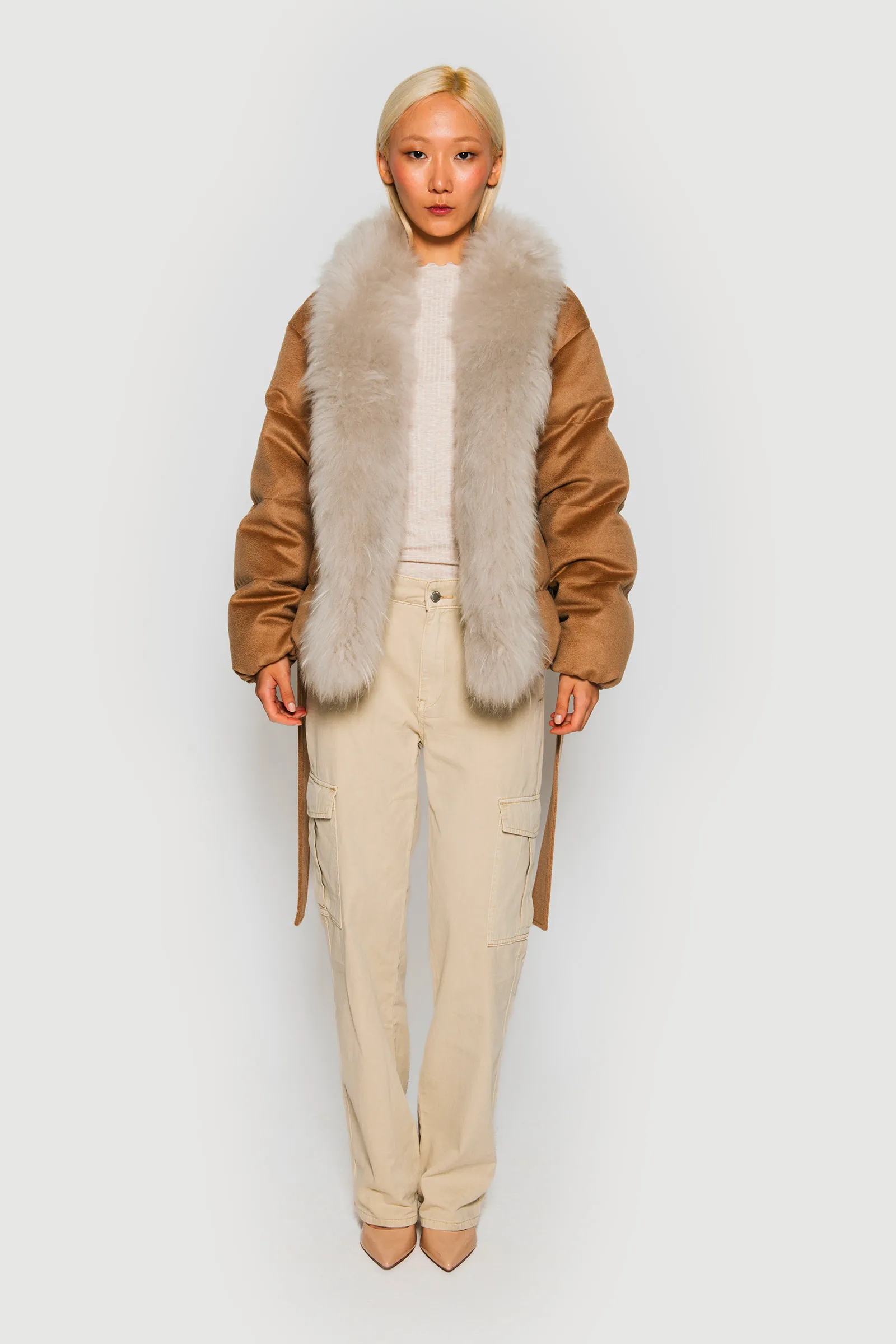 Пуховик з кашеміру LOROPIANA та мохеру