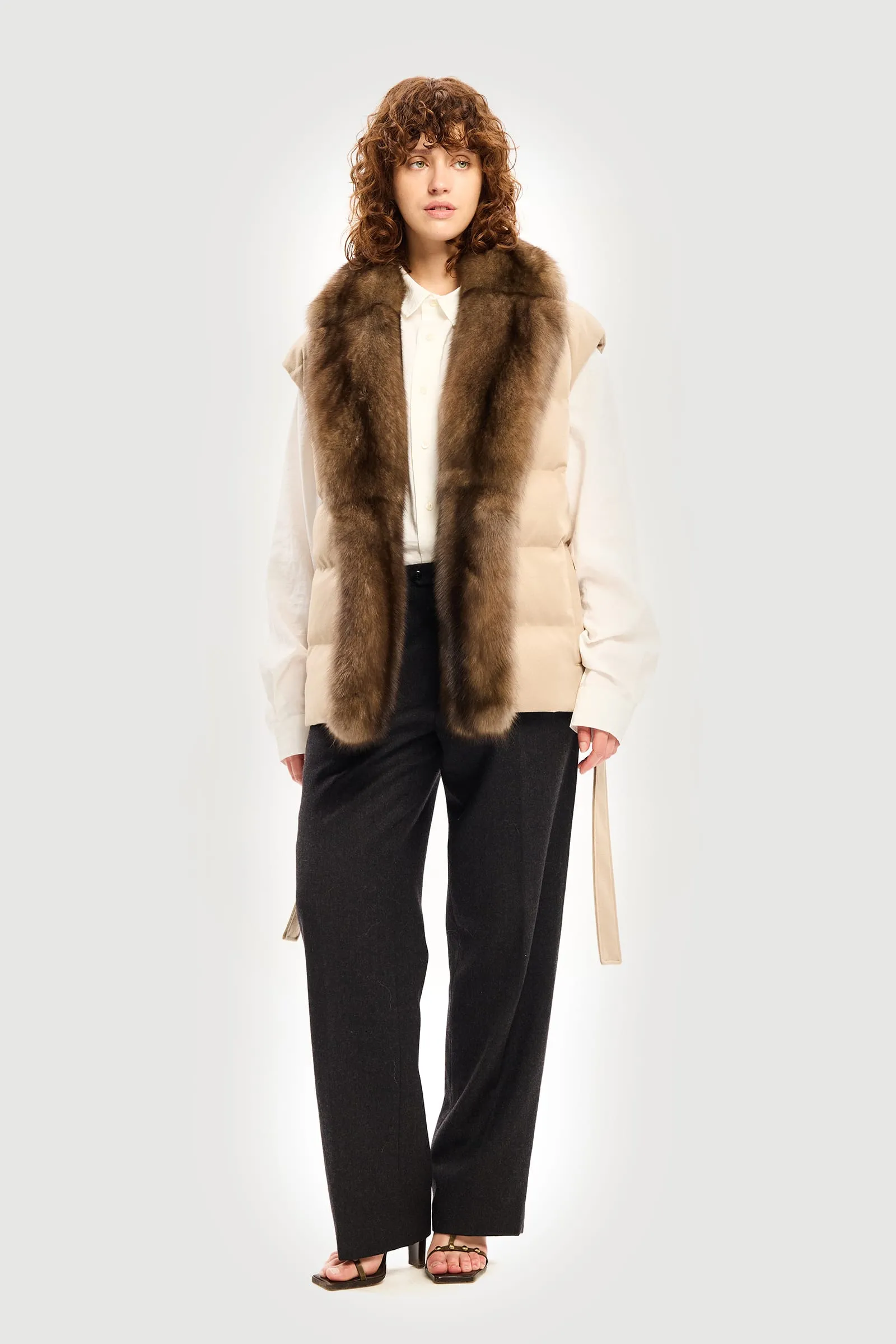 Жилет з кашеміру LOROPIANA та соболя